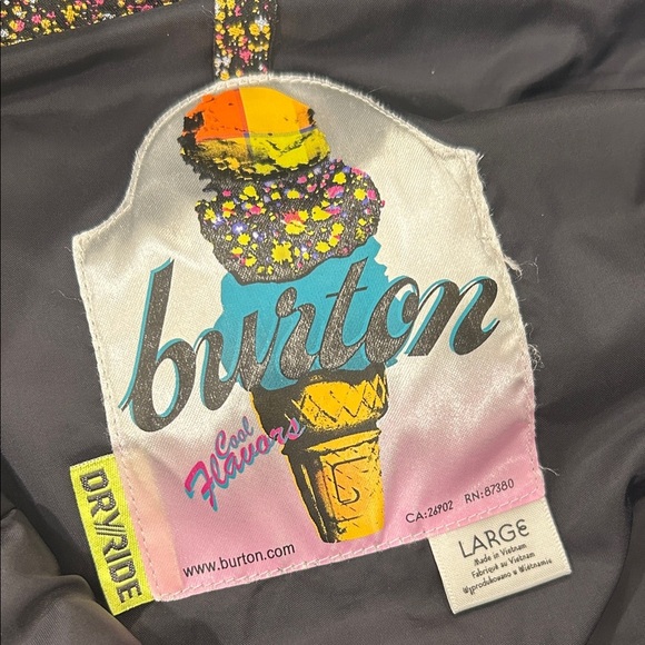 Burton Dryride Puffer Vest Black Hooded Faux Fur Trim Size Large - Picture 2 of 12